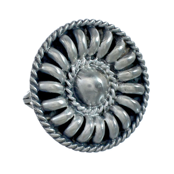 Authentic Sterling Silver Native American Ring Size 6-3/4 JX129011