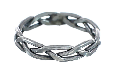 Navajo Authentic Sterling Silver Band Ring Size 6 JX128969