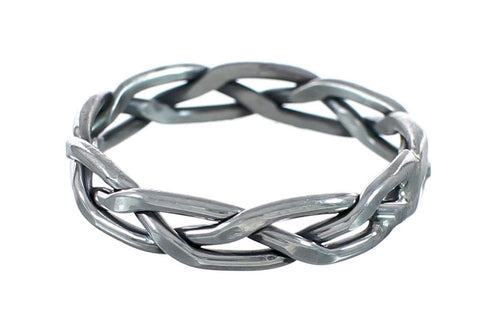 Navajo Authentic Sterling Silver Band Ring Size 6 JX128969