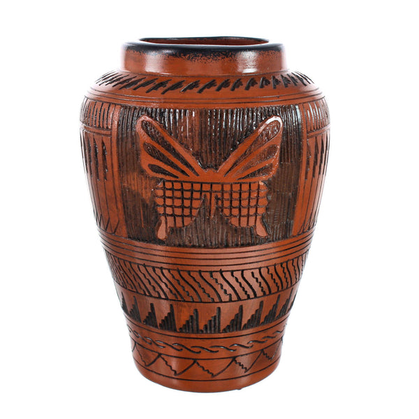 Navajo Hand Crafted Butterfly Pottery By Artist Shyla Watchman AX129348