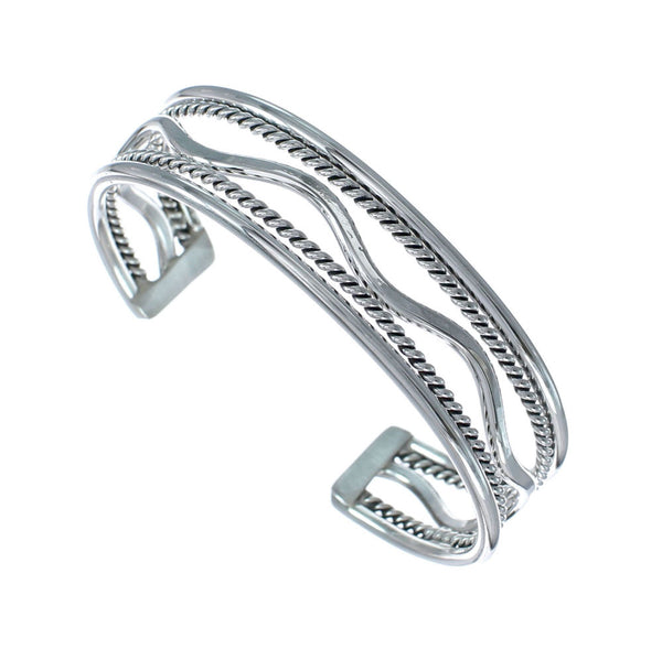 Authentic Sterling Silver Native American Cuff Bracelet AX129451