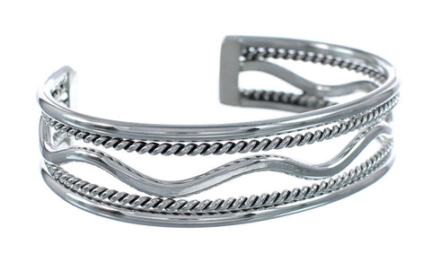 Authentic Sterling Silver Native American Cuff Bracelet AX129451