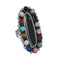 Native American Sterling Silver Multistone Inlay Ring Size 10 AX129576