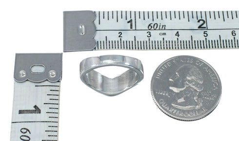 Multicolor Inlay Native American Sterling Silver Ring Size 6-1/4 AX129622