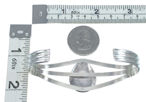 Man Made Lapis Genuine Sterling Silver Native American Cuff Bracelet JX129733