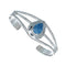 Man Made Denim Lapis Genuine Sterling Silver Native American Cuff Bracelet JX129734