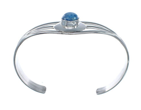 Man Made Denim Lapis Genuine Sterling Silver Native American Cuff Bracelet JX129734