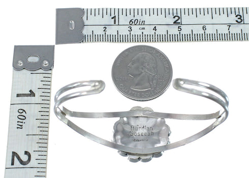 Zuni Multicolor Inlay Sunface Sterling Silver Cuff Bracelet NN20294