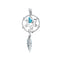 Native American Sterling Silver Turquoise Dream Catcher Feather Pendant NN20488