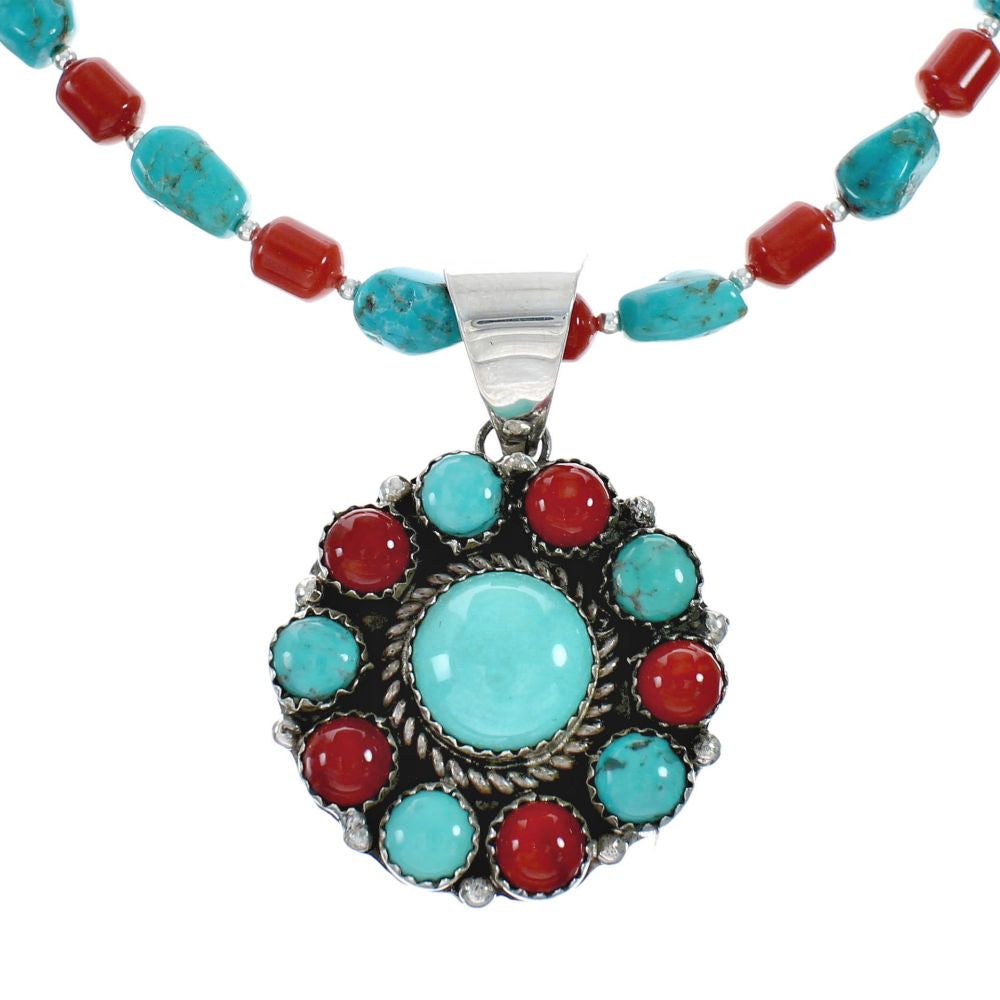 アクセサリー indian jewelry navajo necklace Navajo Turquoise Squash Blossom Necklace 4 Piece Set