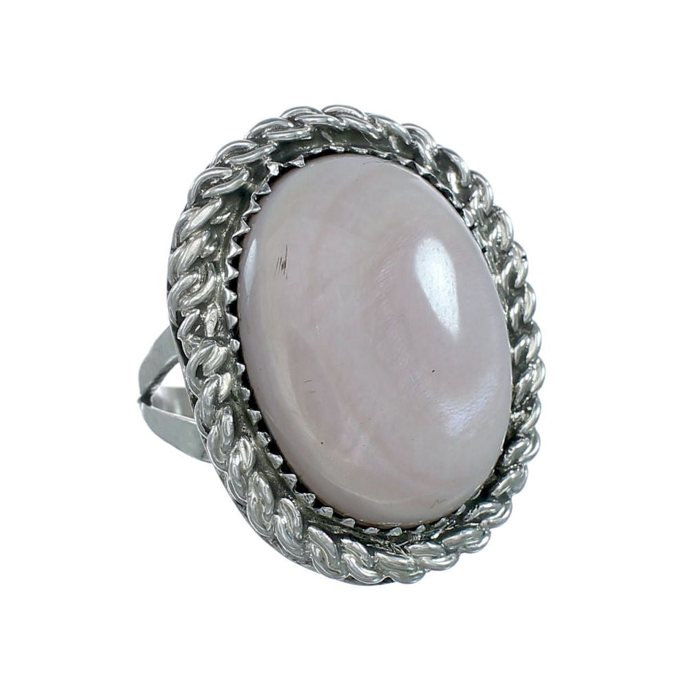 Pink Shell Navajo Sterling Silver Ring Size 7-1/4 NN20199 ...