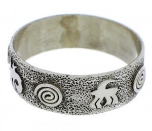 Sterling Silver Lizard Native American Ring Size 5-3/4 EX30330