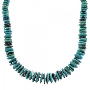 Turquoise Navajo Silver Jewelry Bead Necklace AX96502