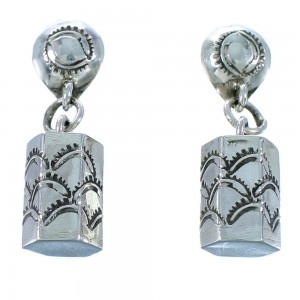 Navajo Stering Silver Post Dangle Earrings SX110723