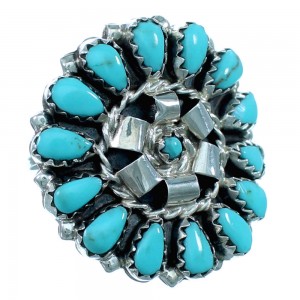 Sterling Silver Navajo Turquoise Ring Size 5-1/2 RX112572