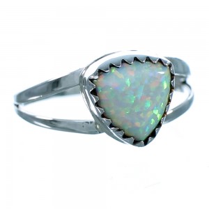 Opal Navajo Indian Genuine Sterling Silver  Ring Size 6-1/4  LX113889