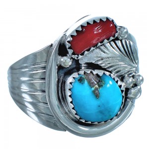 Blue Turquoise and Sterling Silver size 2 12 ring.