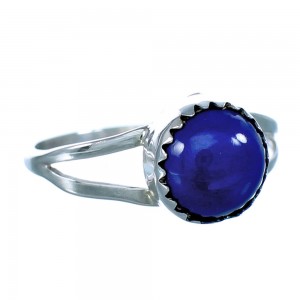 American Indian Sterling Silver Lapis Ring Size 7-1/2 BX118421