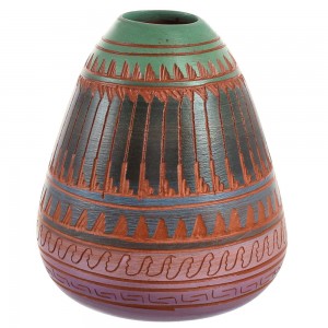 Navajo Hand Crafted Traditional Pot By Artist Bernice Watchman Lee CB118779