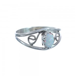 Opal Sterling Silver Native American Ring Size 8-1/2 BX119346