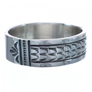 Sterling Silver Navajo Hand Crafted Band Ring Size 10-3/4 BX120051
