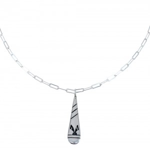Sterling Silver Hopi Design Pendant And Chain Necklace Set BX120285