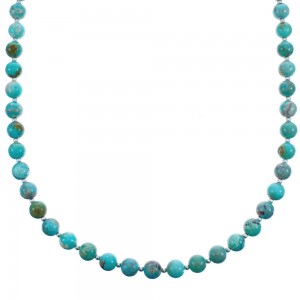 Southwest Kingman Turquoise Bead Necklace KX121104