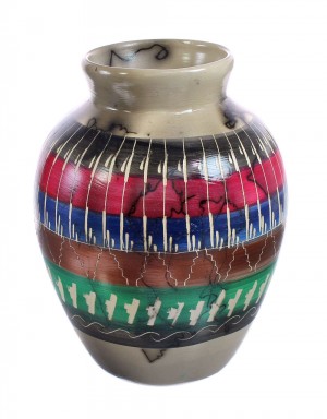 Navajo Horse Hair Vase By Artist Bernice Watchman Lee KX121200