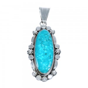 Turquoise Sterling Silver Navajo Pendant KX121266