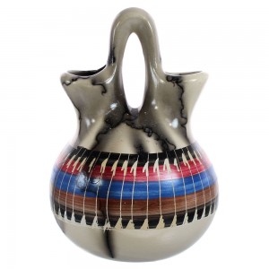 Wedding Vase Native American Hand Crafted By Bernice Watchman Lee MX121803