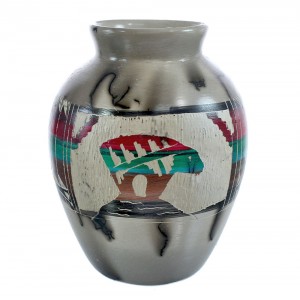 Navajo Bear Vase By Artist Bernice Watchman Lee AX122871
