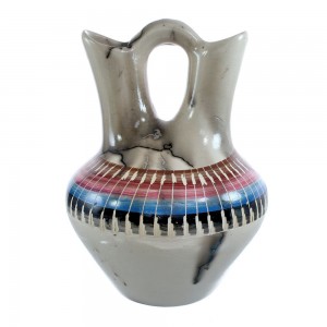 Wedding Vase Native American Hand Crafted By Bernice Watchman Lee AX122860