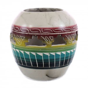 Navajo Horse Hair Pottery Native American Hand Crafted Pot JX122928