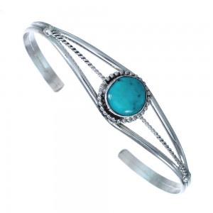 Sterling Silver And Turquoise Navajo Cuff Bracelet AX123757