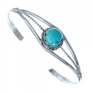Sterling Silver And Turquoise Navajo Cuff Bracelet AX123760