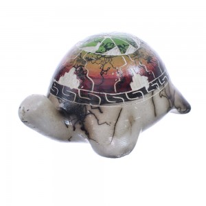 Hand Crafted Horse Hair Native American Miniature Turtle Pot By Marilyn Kinliche AX123888