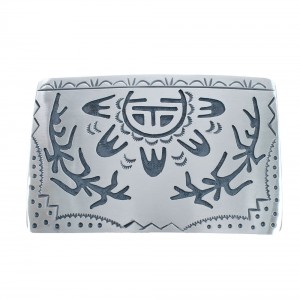 Native American Navajo Sterling Silver Sunface Corn Belt Buckle JX124338