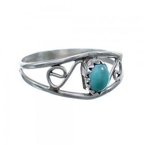 Turquoise Sterling Silver American Indian Ring Size 5-1/2 AX124958