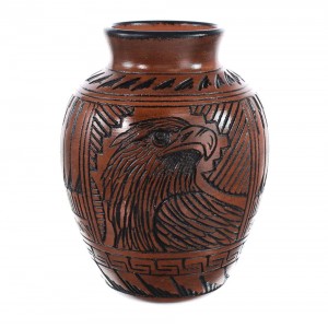 Native American Navajo Eagle Hand Crafted Pottery JX125901