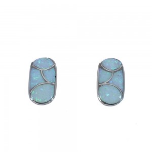 Opal Sterling Silver Zuni Post Earrings JX126337