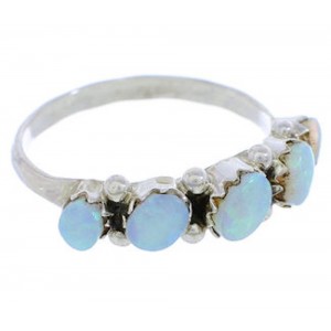 Sterling Silver Zuni Indian Opal Ring Size 8-1/4 RX113368