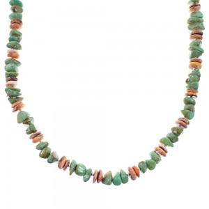 Multicolor Navajo Genuine Sterling Silver Jewelry Bead Necklace AX99948