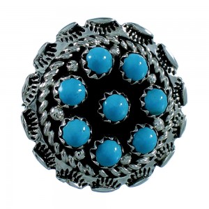Sterling Silver Navajo Turquoise Ring Size 7-3/4 SX106446