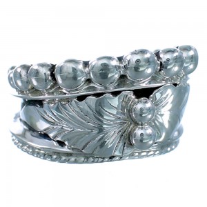 Navajo Sterling Silver Scalloped Leaf Ring Size 6-1/4 SX112154
