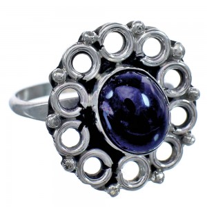 Amethyst Sterling Silver Native American Ring Size 8 BX119484
