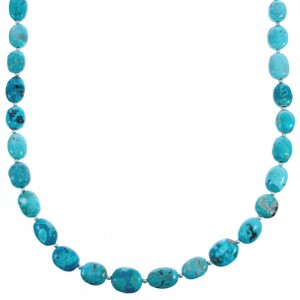 Turquoise Bead Sterling Silver Southwest Necklace BX119806