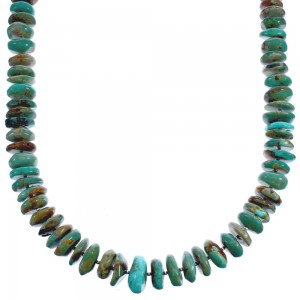 Sterling Silver Turquoise Southwest Wheel Bead Necklace BX119704