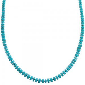Turquoise Southwest Sterling Silver Bead Necklace BX119709