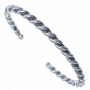 Native American Twisted Sterling Silver Cuff Bracelet BX120418