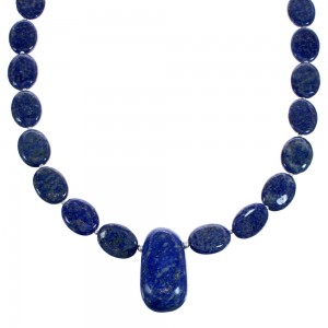 Lapis And Sterling Silver Authentic Bead Necklace BX120627